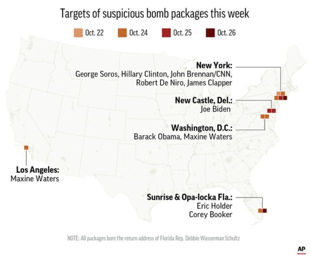 suspicious bomb united states targets