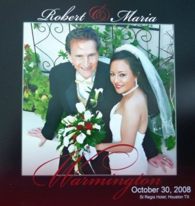 Robert and Maria on their wedding day