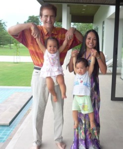 The Warmingtons in their residence in Thailand