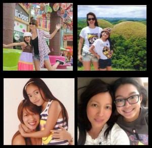 Mother and daughter through the years