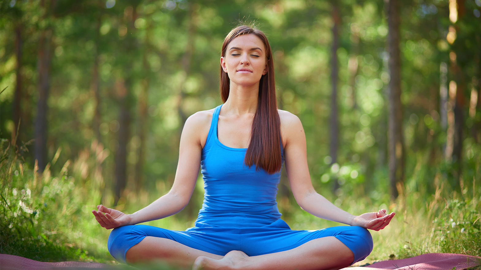 Woman doing Lotus pose. The concept of Healthy lifestyle. icon for