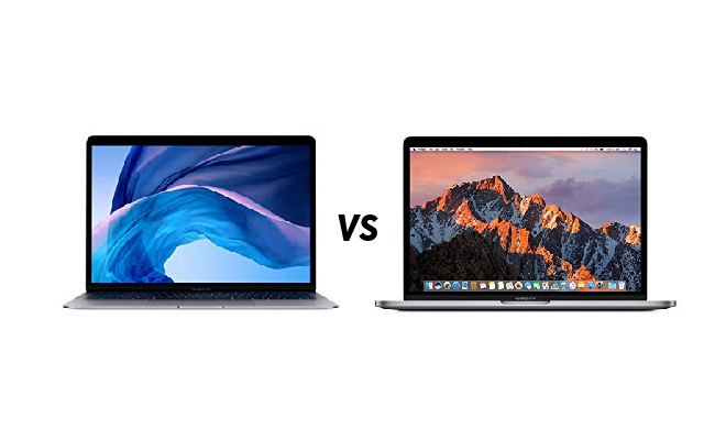 La nouvelle Air contre MacBook Pro sans barre tactile