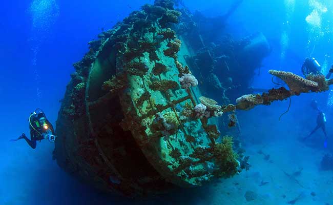 Diving-Into-Shipwreck-With-Busuanga-Island