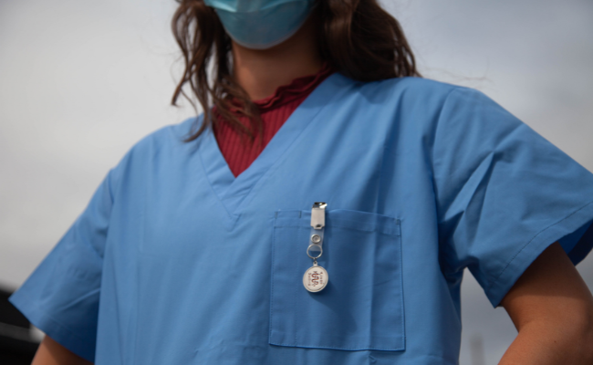 A nurse in a uniform