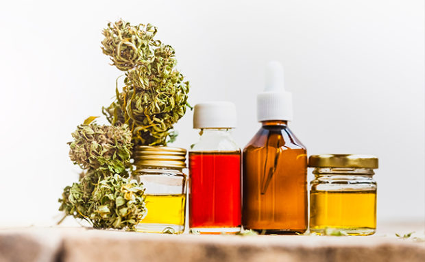 cbd products on display