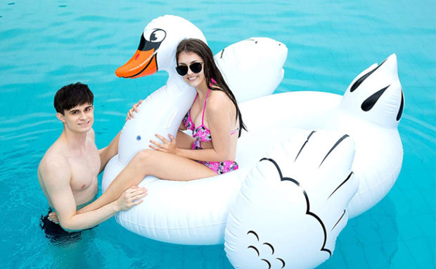 JOYIN Inflatable Swan Tube, Pool Float, Fun Beach Floaties