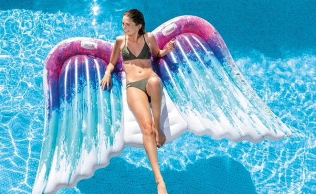 iBaseToy Inflatable Pool Float, Angel Wings Inflatable Floating