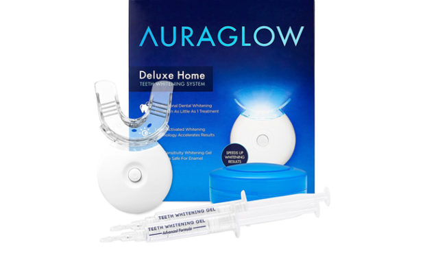 Best Teeth Whitening Method | Turn Your Beige Pearls into White Pearls best for severe yellow teeth AuraGlow Teeth Whitening Kit LED Light 620x382 - Best Teeth Whitening Method | Turn Your Beige Pearls into White Pearls