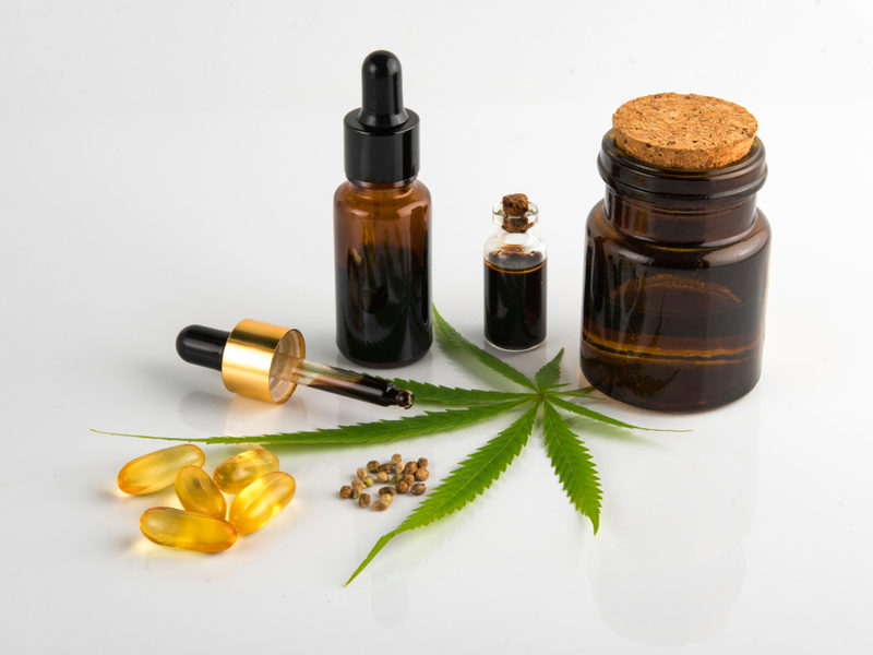 cbd products on display