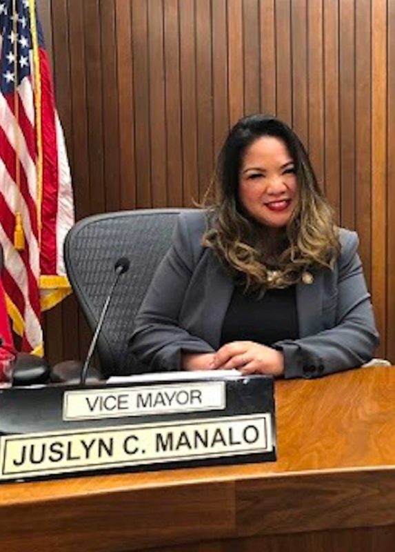 Daly City's first Fil-Am woman elected to the City Council Juslyn Manalo is a whiz at multitasking as a working wife to "amazing" husband El Palomo and mom to their son Ethyn. CONTRIBUTED