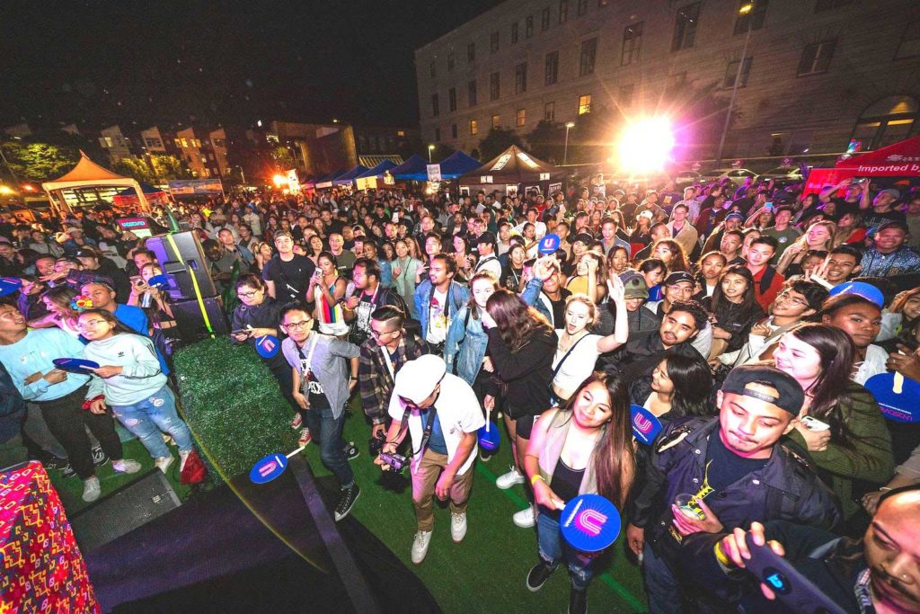 Crowd gathers for live music performances at Undiscovered SF 2019