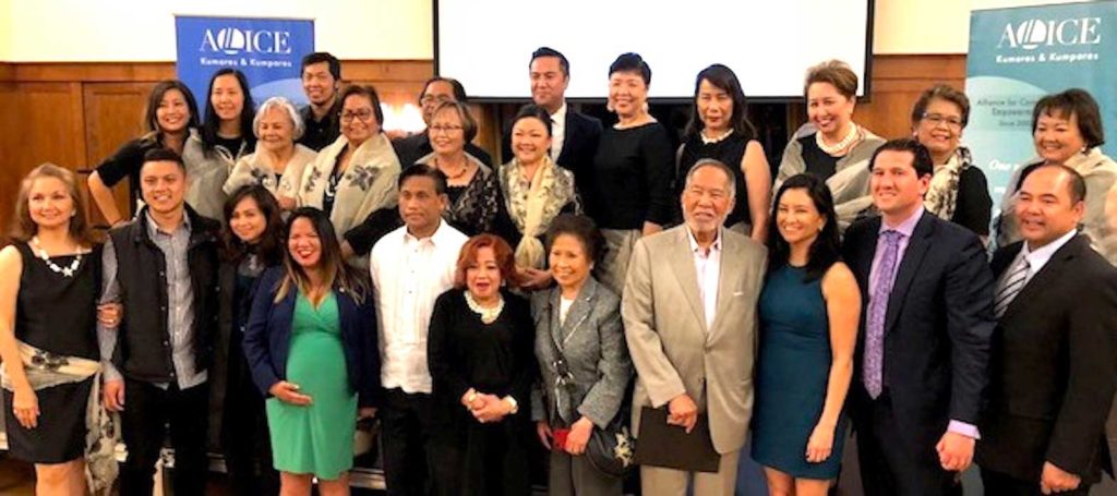 ALLICE Kumares & Kumpares with founding allies led by Consul Gen. Henry Bensurto Jr. (fifth from left), Claire Joyce Tempongko's son Justin Nguyen,  sister Julia and mother Clara Tempongko (second, third and sixth from left), Daly City Vice Mayor and San Mateo Supervisor David Canepa and (fourth and 10th from left) and Lloyd Lacuesta and Frances Dinglasan.  VOLTAIRE YAP