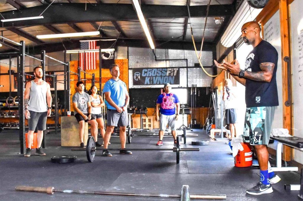 Jaycee Bagtas and fellow Crossfitters at Crossfit Kivnon with Coach Shaye Patel (in black shirt). CONTRIBUTED