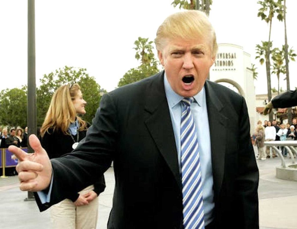  You’re fired! Donald Trump shouts his catch-phrase at a 2006 casting call for The Apprentice. Fred Prouser/Reuters