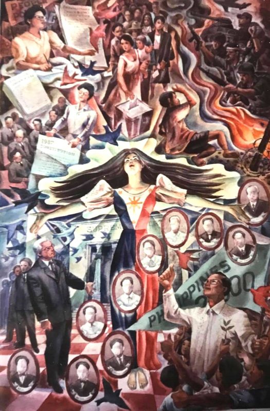 The eighth of Nemiranda’s murals, The New Constitution, part of the 500-year history of the Supreme Court of the Philippines.