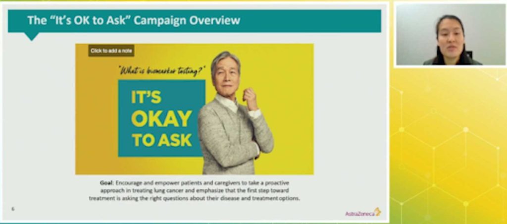 Astra Zeneca recently launched "It's Okay to Ask" to focus on lung cancer among Asian Americans.