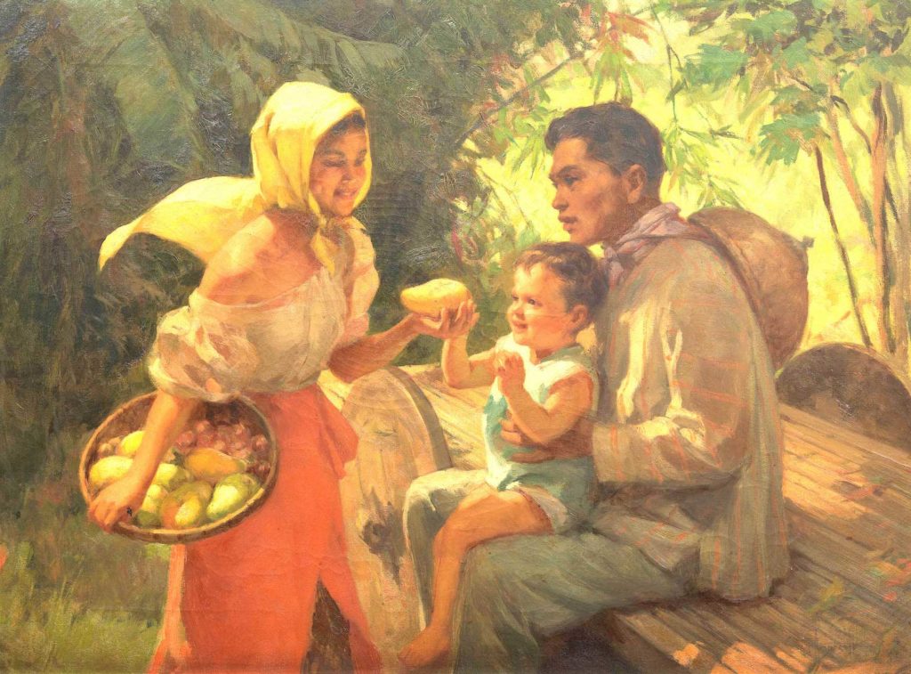 Painting of a Filipino family. FERNANDO AMORSOLO