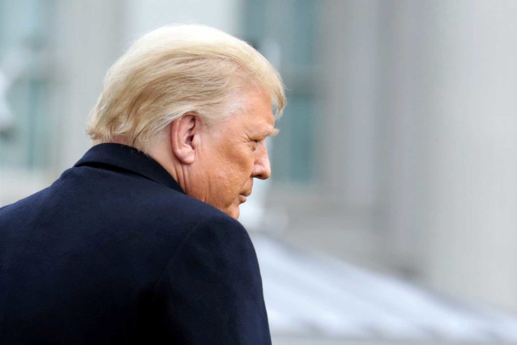 U.S. President Donald Trump departs on travel to West Point, New York from the South Lawn at the White House in Washington, U.S., December 12, 2020. REUTERS/Cheriss May/File Photo