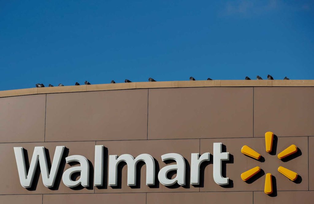 Walmart's logo is seen outside one of the stores in Chicago, Illinois, U.S., November 20, 2018. REUTERS/Kamil Krzaczynski