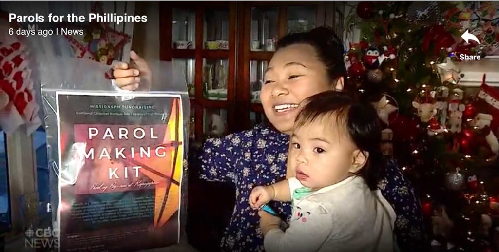 Eric and Love Dizon's parol-making kits have been flying out the door as the couple raises funds for victims of recent typhoons in the Philippines. SCREENSHOT