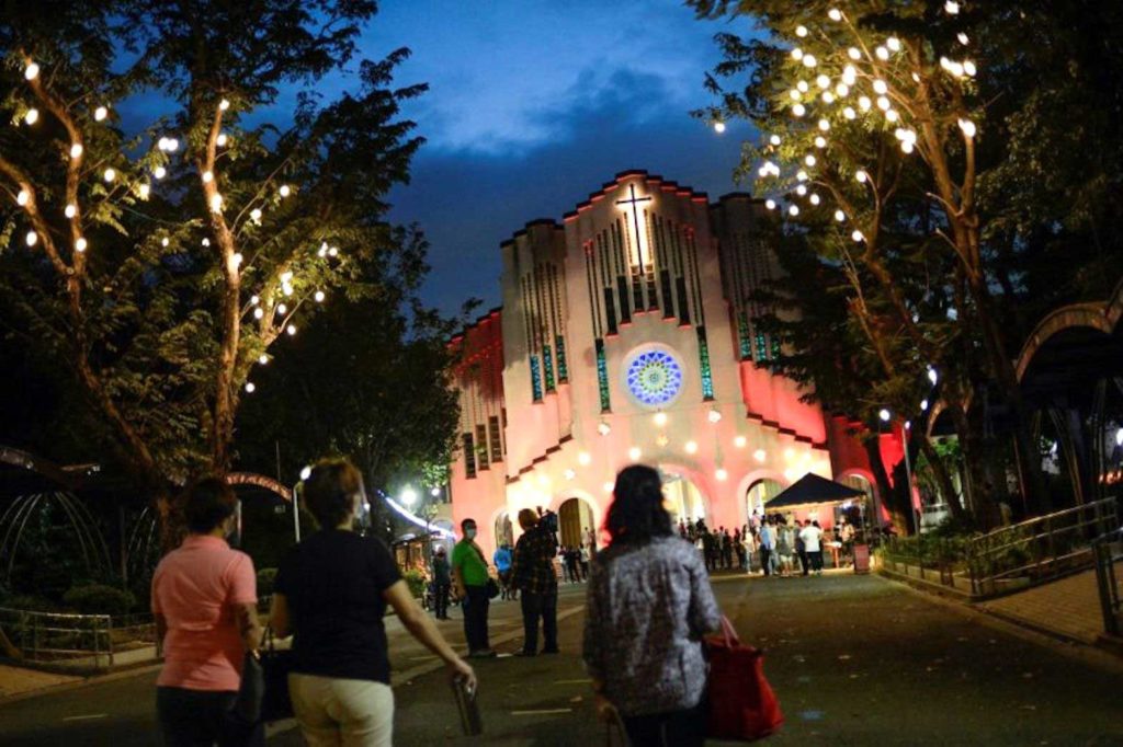 Worshipers on their way to a pre-Christmas dawn mass in the Philippines.INQUIRER FILE