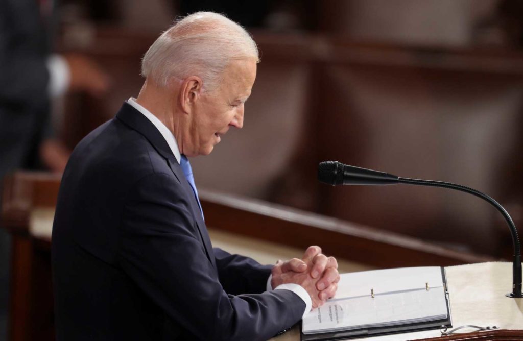 President Joe Biden addresses a joint session of Congress in Washington, U.S., April 28, 2021. Melina Mara/Pool via REUTERS