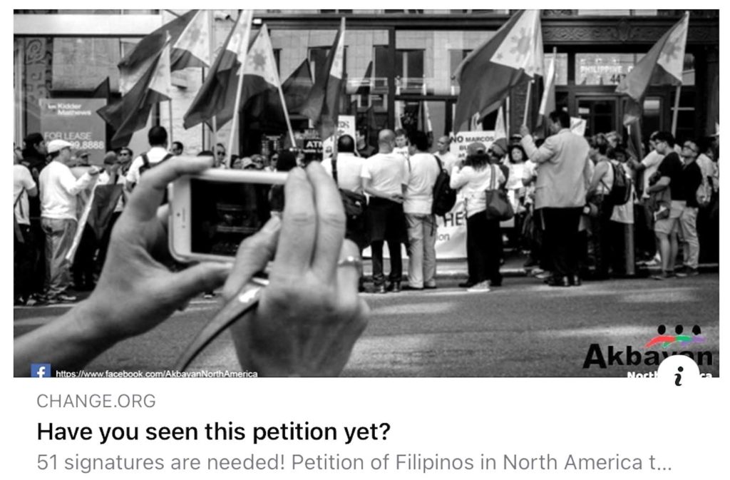 A petition is circulating on Change.org for increased Philippine consular operations to facilitate overseas voter registration and other services. FACEBOOK