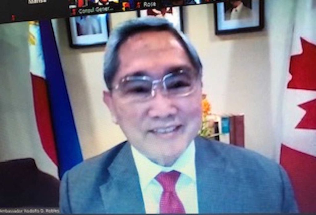 New Philippine Ambassador to Canada Rodolfo C. Robles. SCREENSHOT