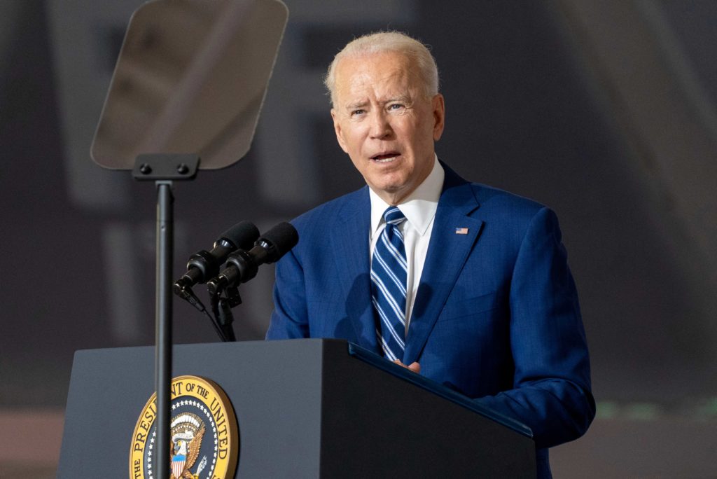 U.S. President Joe Biden delivers remarks at Joint Base Langley-Eustis in Hampton, Virginia, U.S. May 28, 2021. REUTERS/Ken Cedeno/File Photo