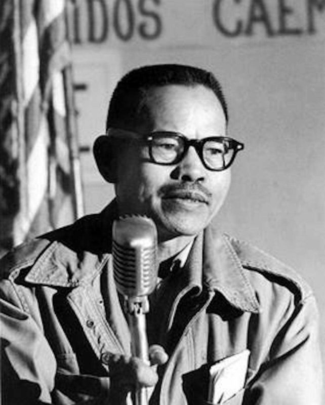 Larry Itliong led a Filipino farm workers' strike that spread and culminated in the founding of the United Farm Workers union headed by Cesar Chavez. WIKIPEDIA
