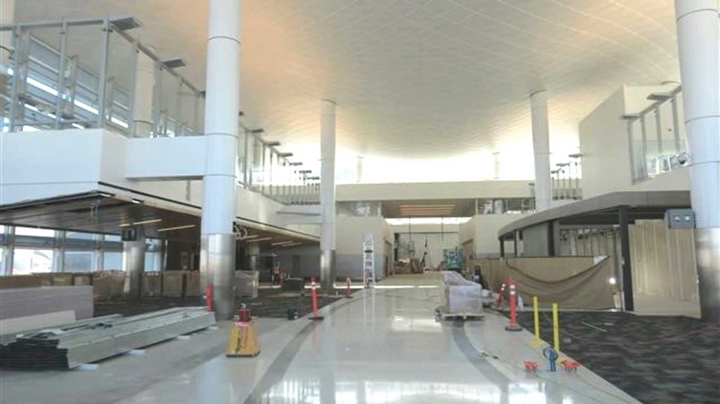 Inside the new LAX terminal under construction. LAWA