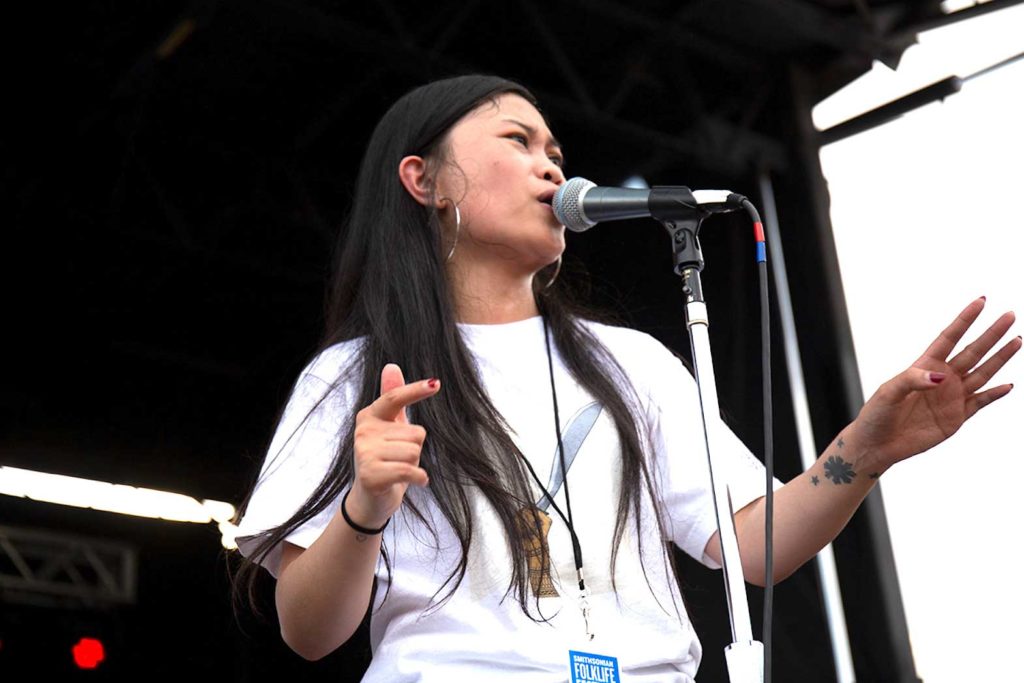Fil-Am rapper Ruby Ibarra performing at the Smithsonian's Folklife Festival. SMITHSONIAN