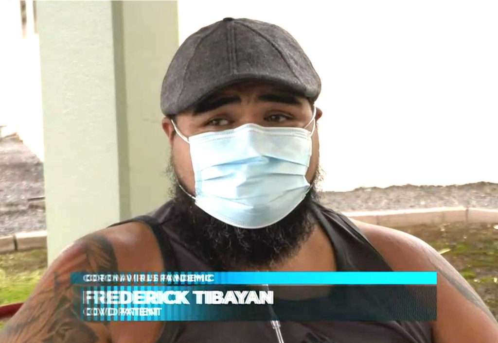 Frederick Tibayan, 45, of Puna, Hawaii, was hesitant to get a Covid vaccine, and then he got seriously ill. SCREENSHOT