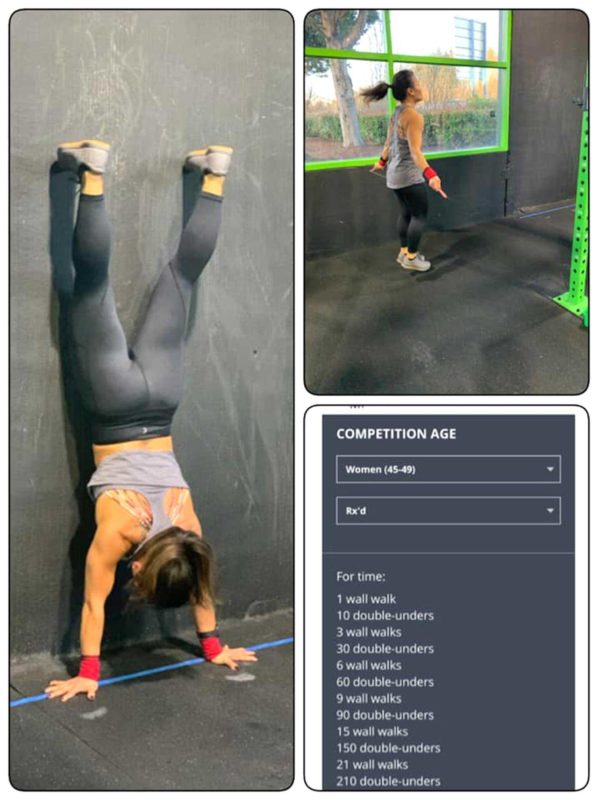 Vickie Arias Cabrera participating at the Crossfit 21.1 in March 2021. CONTRIBUTED