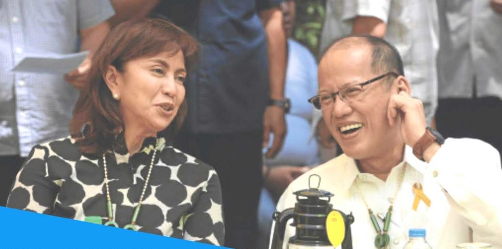 Vice President Leni Robredo and ex-Pres. PNoy Aquino. INQUIRER FILE