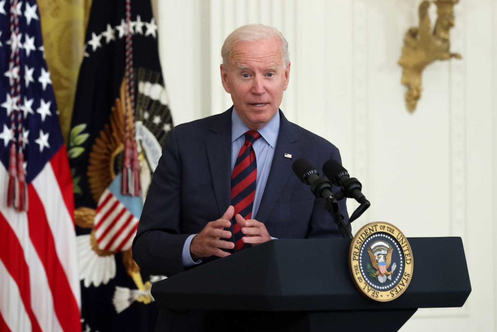 U.S. President Joe Biden delivers remarks at the White House in Washington, U.S. August 3, 2021. REUTERS/Jonathan Ernst