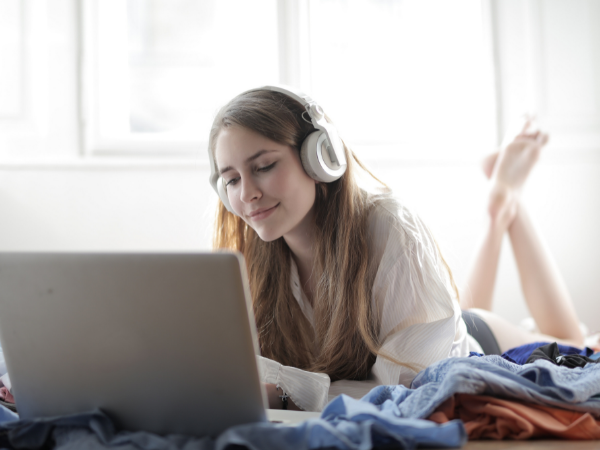 This is a person using a laptop.