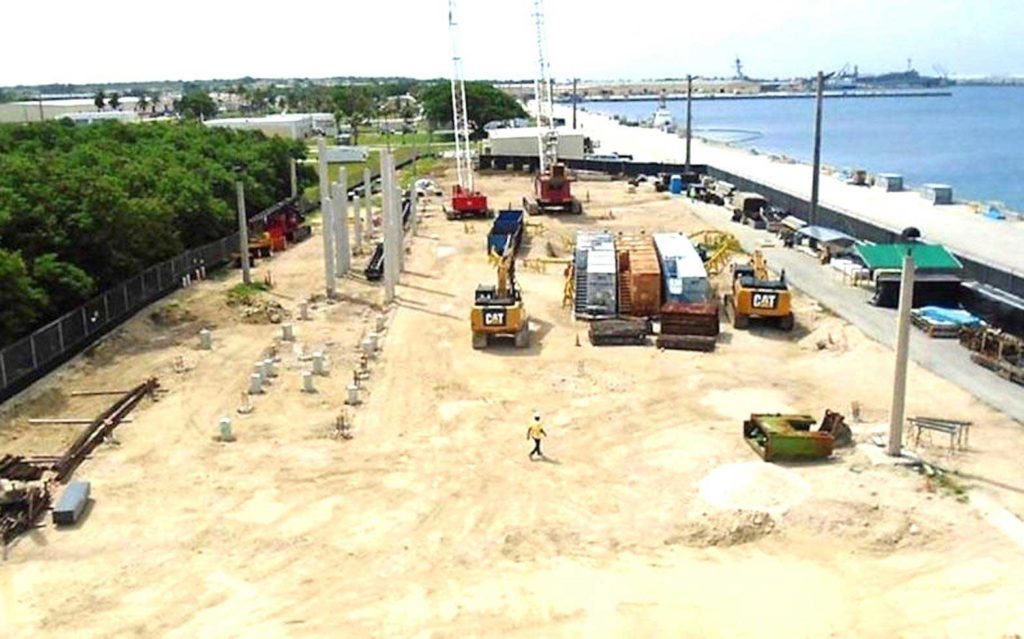 A U.S. Navy construction site in Guam. The U.S. island territory will have 11,500 building-related job openings in the coming years. US NAVY
