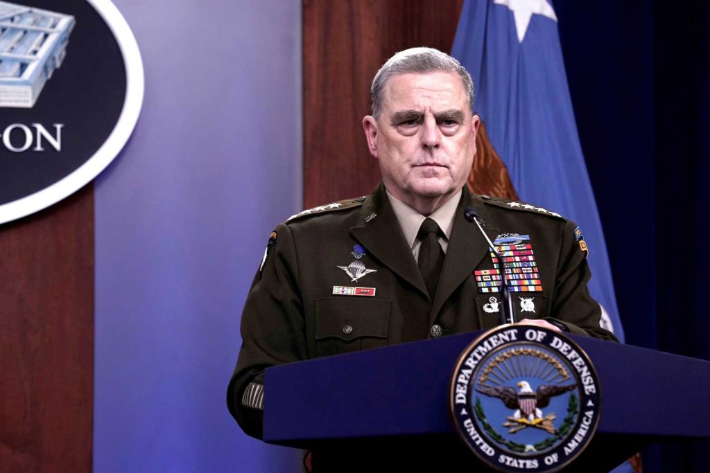  U.S. General Mark Milley, chairman of the Joint Chiefs of Staff, is said to have secretly called his Chinese counterpart twice over concerns then-President Donald Trump could spark a war with China as his potential election loss loomed, the Washington Post reported on Tuesday. Libby Hogan reports. REUTERS