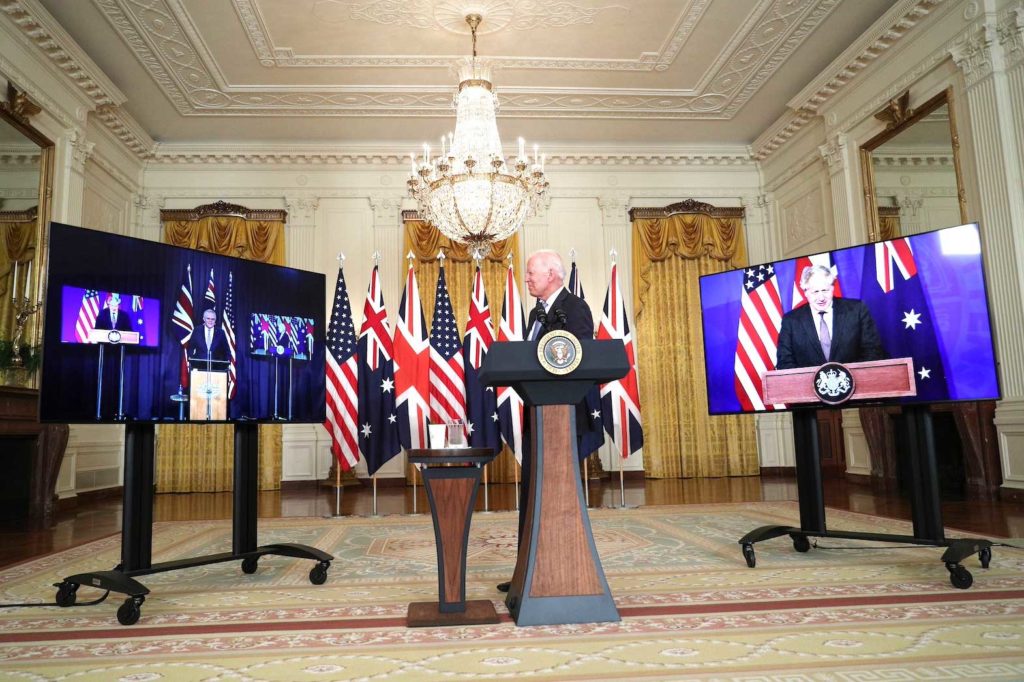 U.S. President Joe Biden, British Prime Minister Boris Johnson and Australian Prime Minister Scott Morrison said on Wednesday they would establish a security partnership for the Indo-Pacific that will involve helping Australia acquire nuclear-powered submarines, as Chinese influence over the region grows. REUTERS