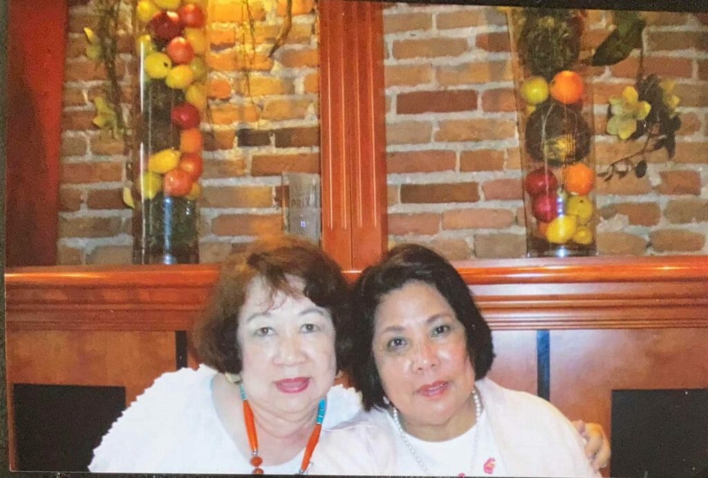 Journalist Carmen Hernandez (left) with best friend, Gloria Navarrete. CONTRIBUTED