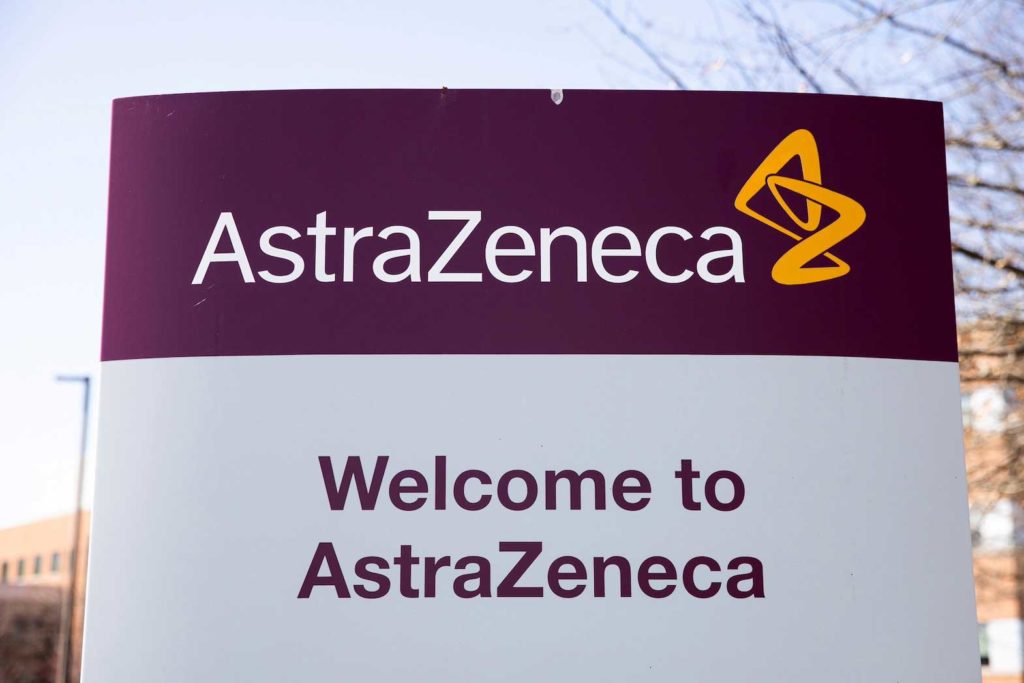  The logo for AstraZeneca is seen outside its North America headquarters in Wilmington, Delaware, U.S., March 22, 2021. REUTERS/Rachel Wisniewski