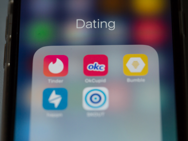 Dating apps on a phone