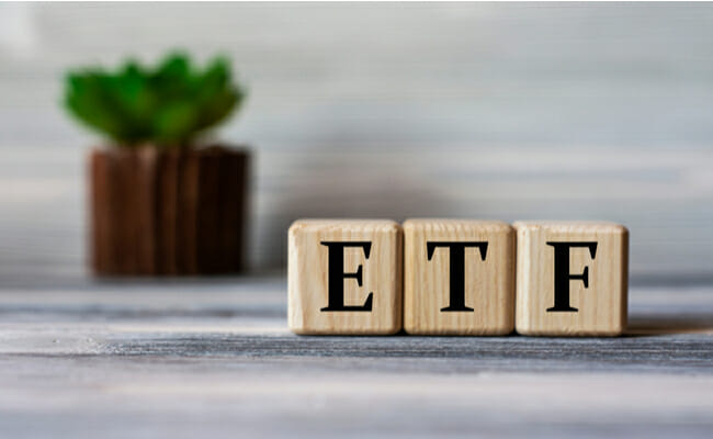 These are wooden blocks spelling out "ETF".