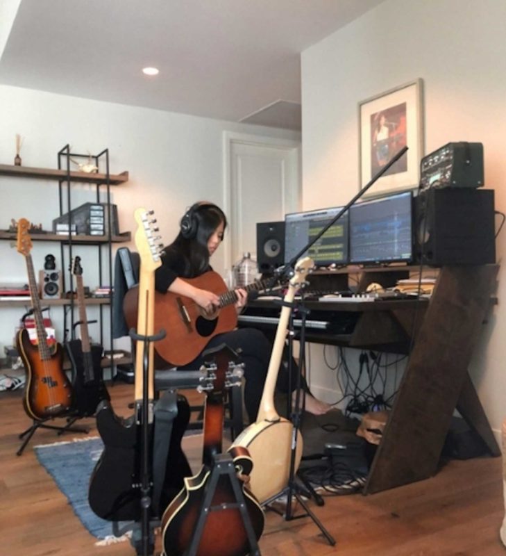 Composer Denise Santos at work in her studio. CONTRIBUTED