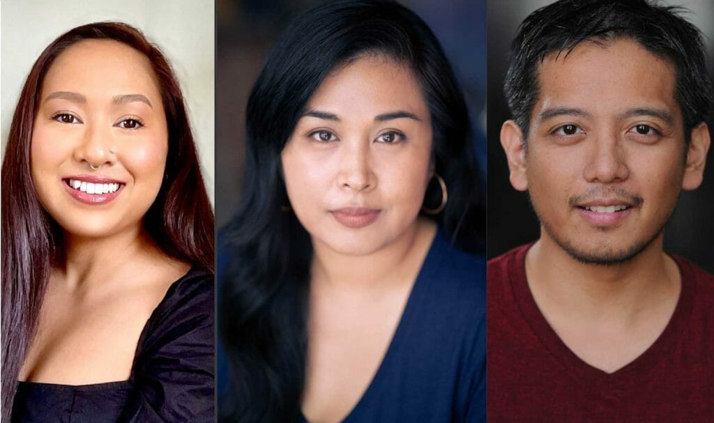 Cofounding co-artistic directors of Filipino American theater group The Chikahan Company. From left: Ely Orquiza, Krystle Piamonte and Alan Quismorio. CONTRIBUTED
