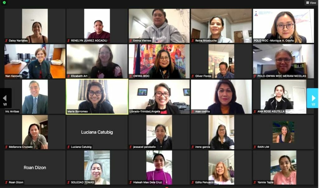 U.S. State Department Chief of Protocol Nan Kelley and Elizabeth Art joined the A3/G5 domestic workers for a webinar on their rights and responsibilities. CONTRIBUTED