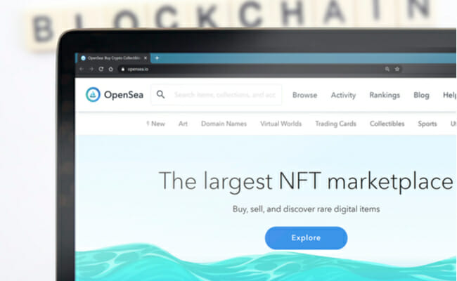 This is the OpenSea NFT marketplace.