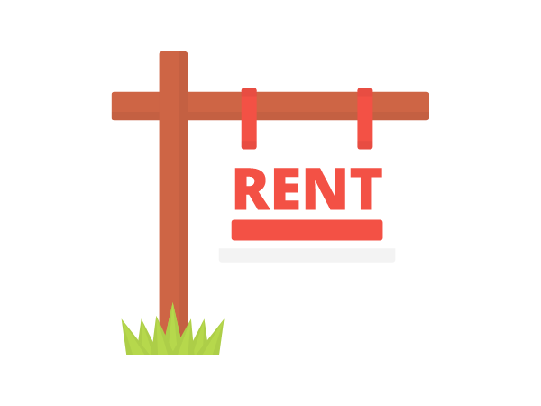 This is a "rent" sign.