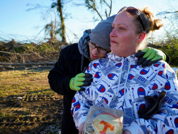 Help reaches Kentucky with chain saws, stew and a place to stay